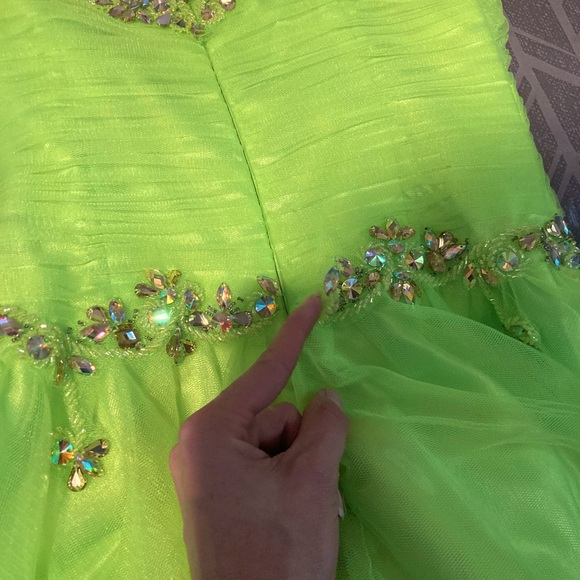 Halloween tinker bell inspired lime green dress - Picture 3 of 7